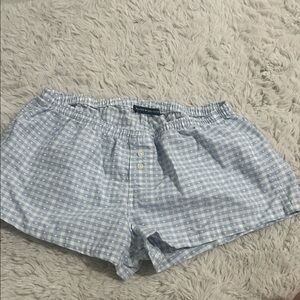 Brandy Melville Light Blue Gingham Shorts